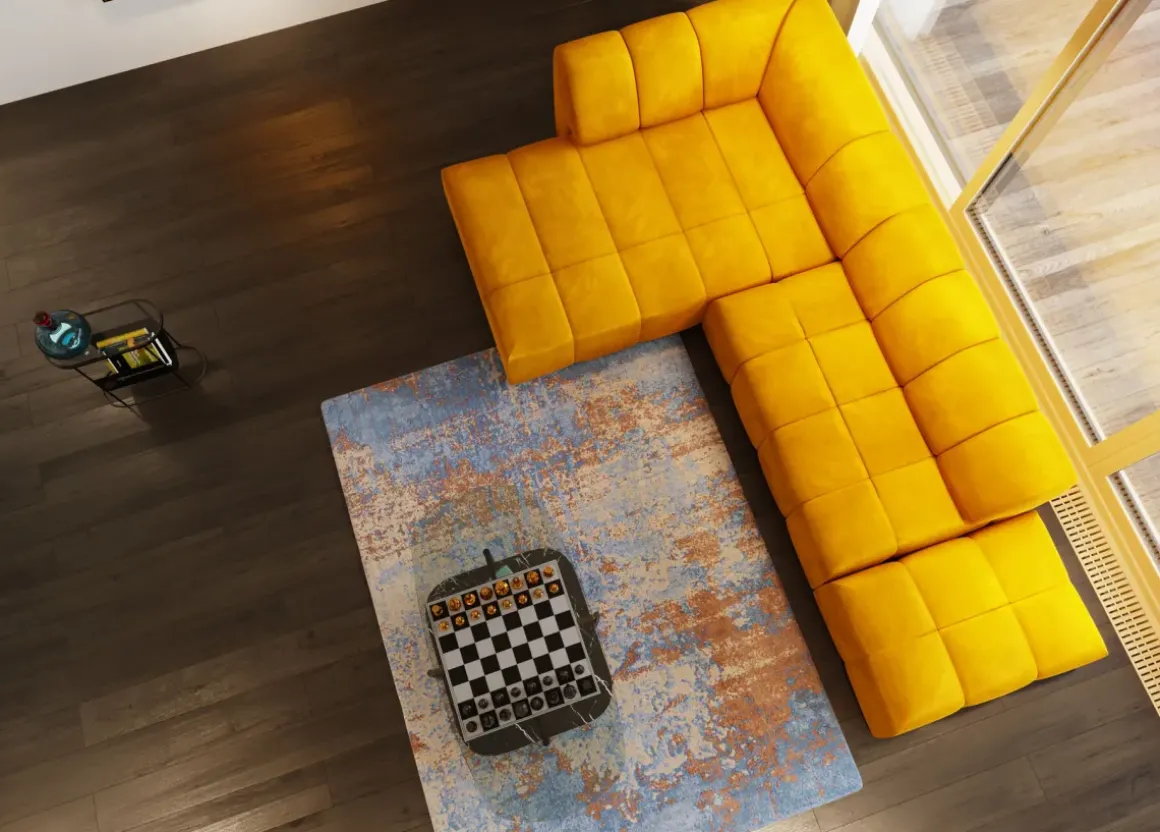 Sittpuff - Modul Belami - Amber sammet - KARE Design