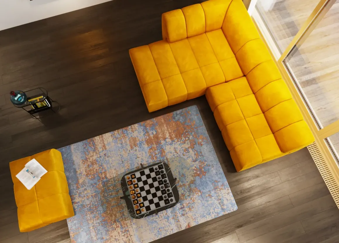 Sittpuff - Modul Belami - Amber sammet - KARE Design