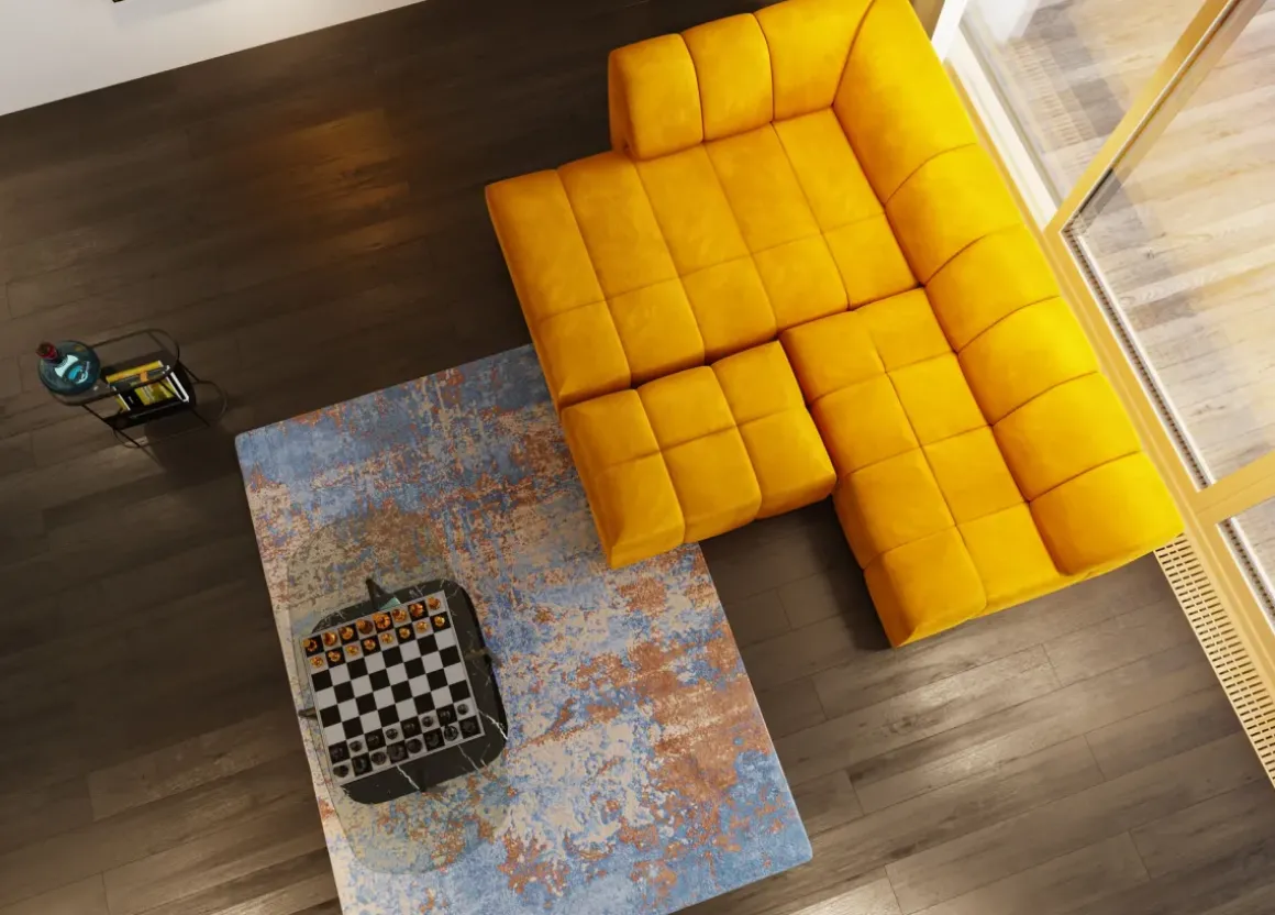 Sittpuff - Modul Belami - Amber sammet - KARE Design