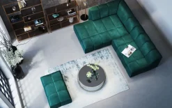 Sittpuff - Modul Belami - Mörkgrön sammet - KARE Design