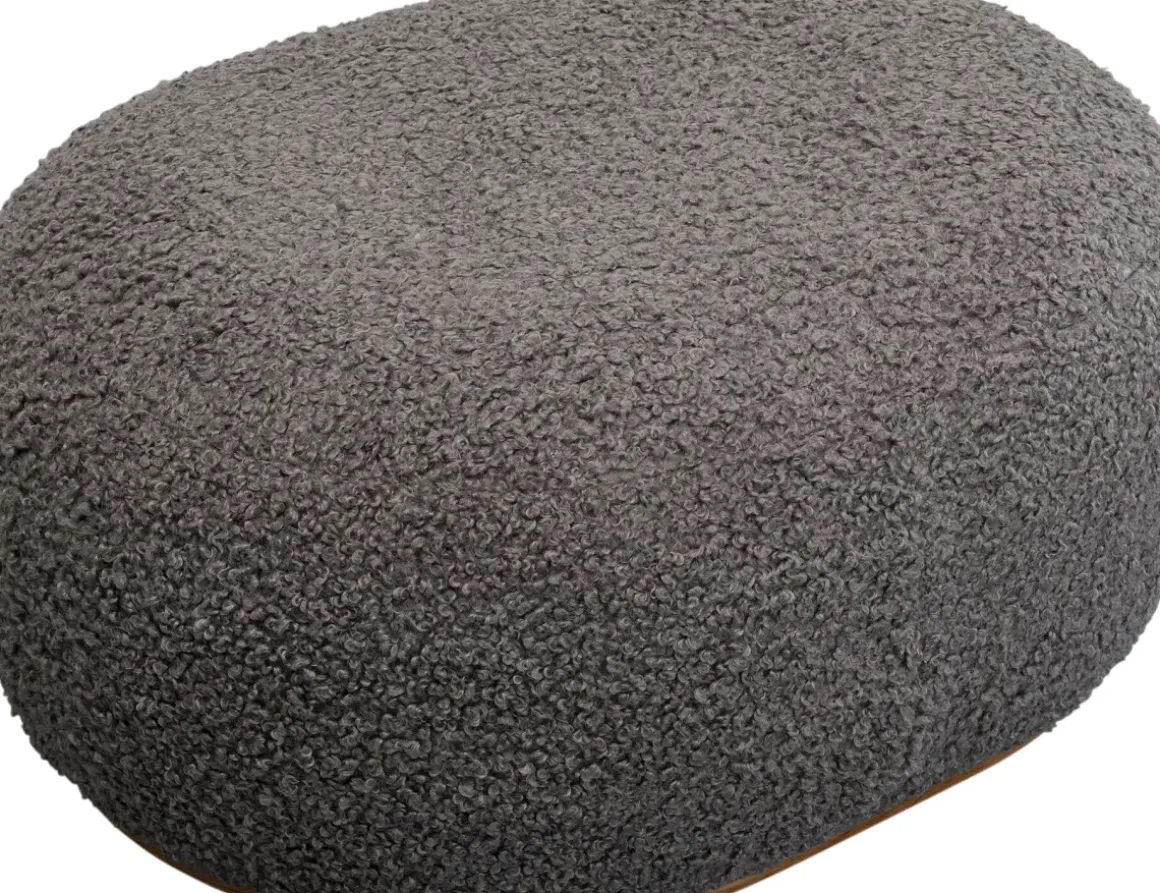 Sittpuff Pebble - Boucle, Grå, 81cm - KARE Design