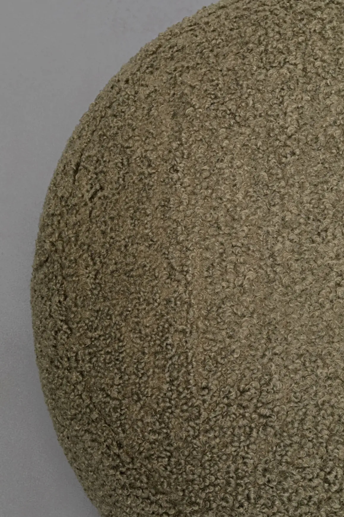 Sittpuff Pebble - Boucle, Oliv, 81cm - KARE Design