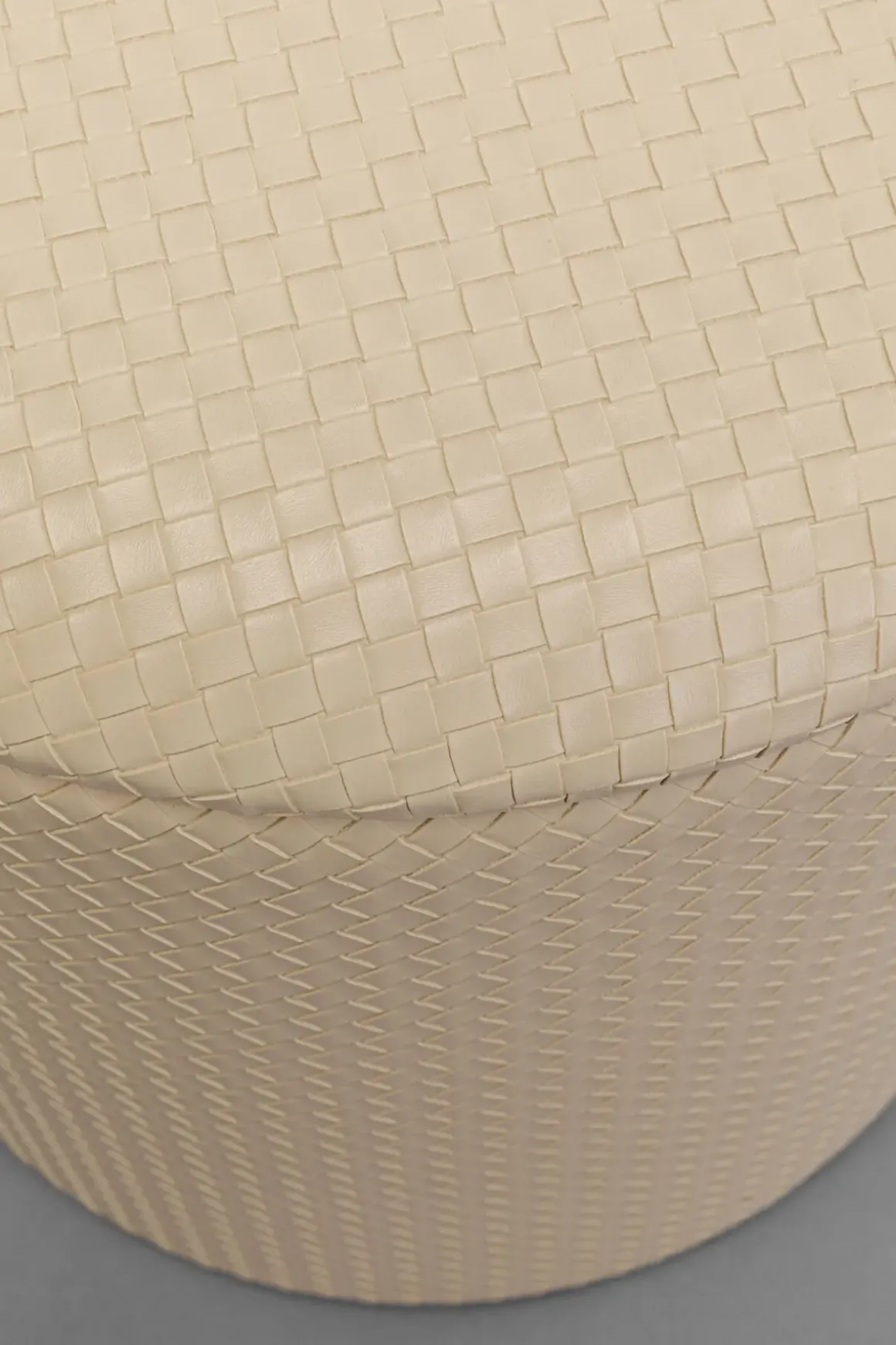 Sittpuff Venezia Storage - Flätad Beige, Ø40cm - KARE Design