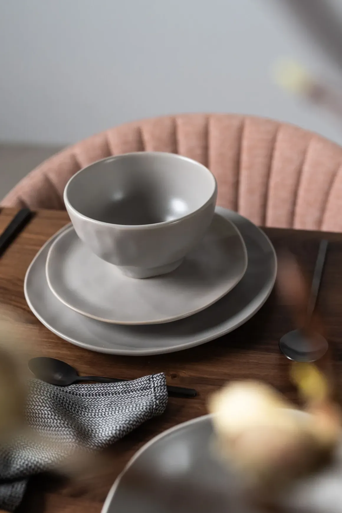 Skål Organic - Grå Ø15cm - KARE Design