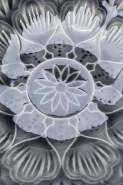 Skål Sicilia Mandala - Grå Keramik, Ø18cm - KARE Design
