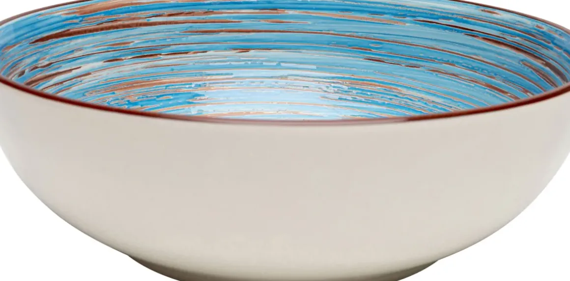 Skål Swirl - Blå, Ø22cm - KARE Design