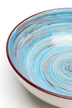 Skål Swirl - Blå, Ø22cm - KARE Design