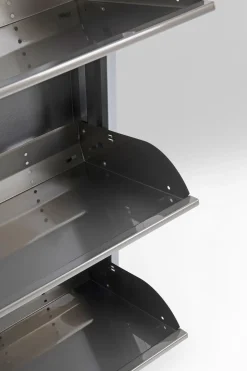 Skoskåp Caruso - Borstad Metall, 170x50cm - 5 Lådor - KARE Design