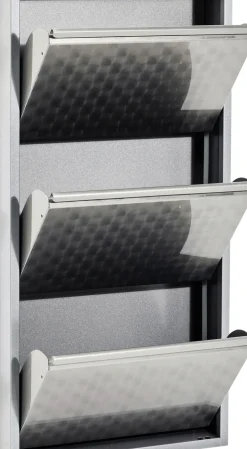 Skoskåp Caruso - Borstad Metall, 103x50cm - 3 Lådor - KARE Design