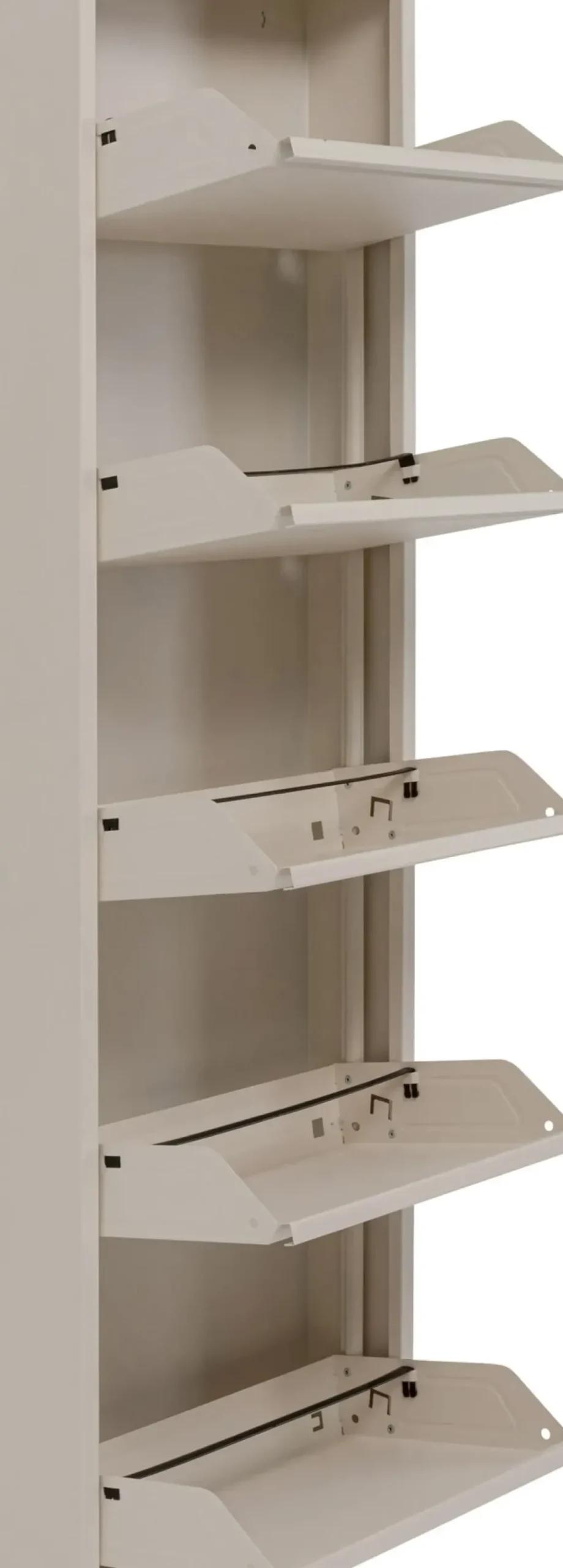 Skoskåp Caruso - Cream, 173x50cm - 5 lådor - KARE Design