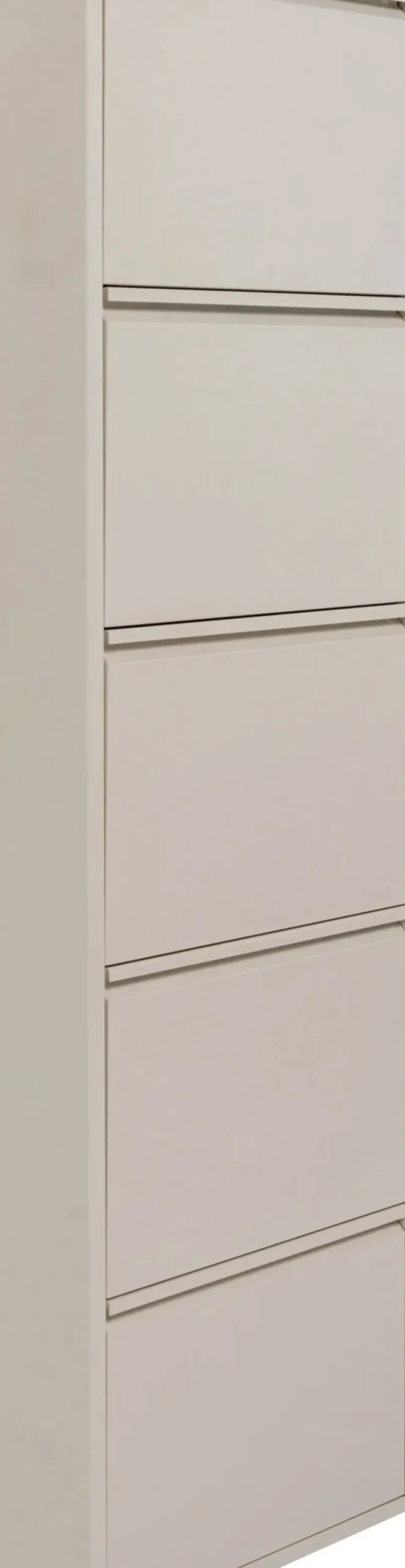 Skoskåp Caruso - Cream, 173x50cm - 5 lådor - KARE Design