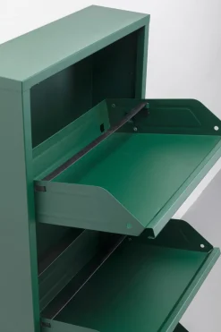 Skoskåp Caruso - Grön, 103x50cm - 3 Lådor - KARE Design
