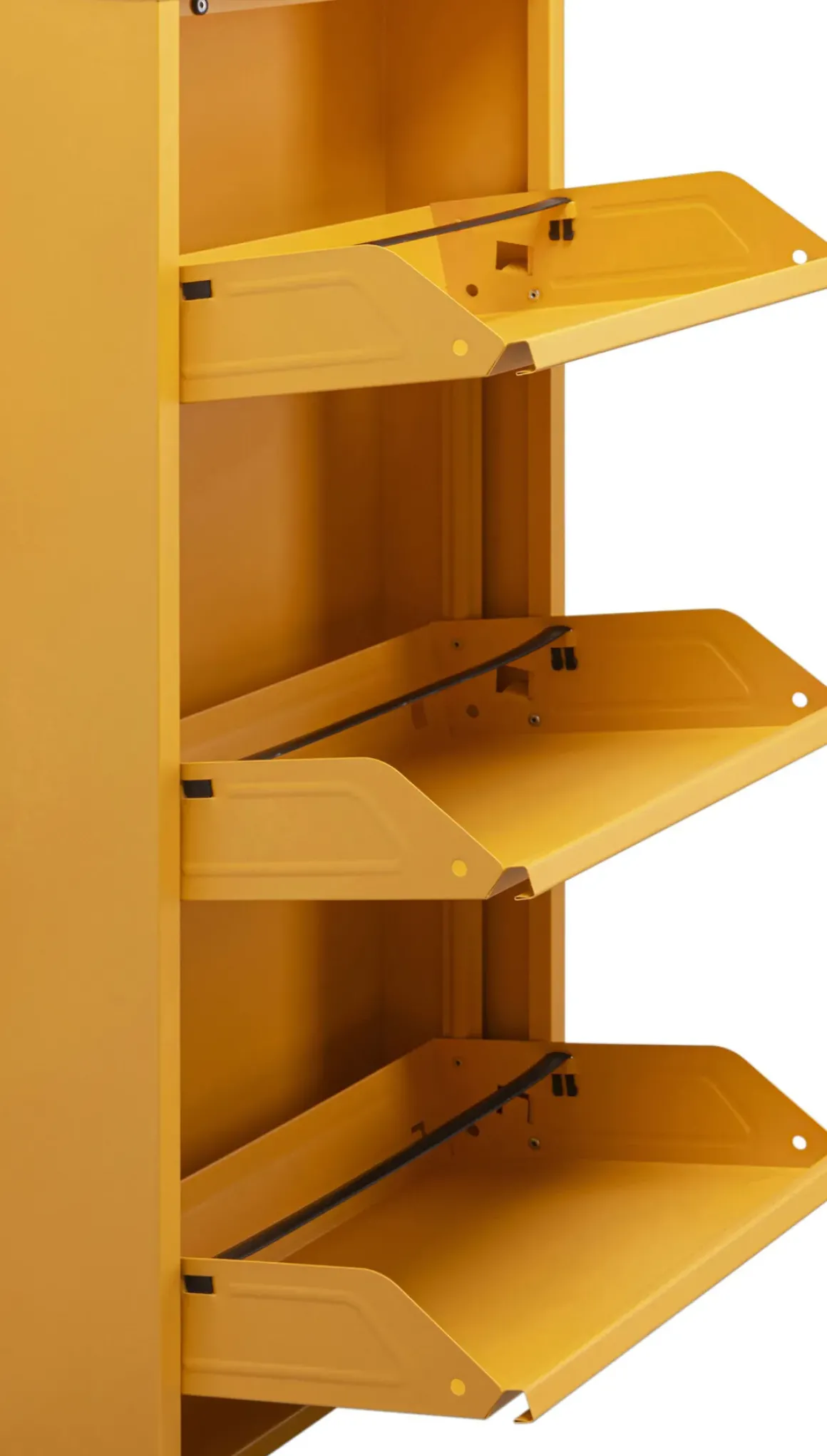Skoskåp Caruso - Gul, 103x50cm - 3 Lådor - KARE Design
