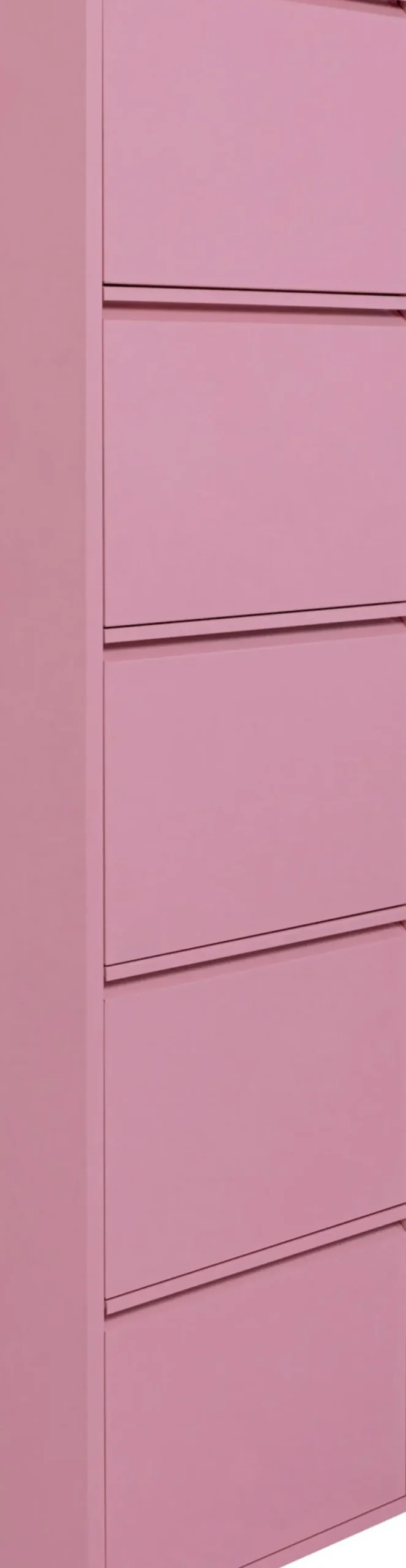 Skoskåp Caruso - Rosa, 170x50cm - 5 lådor - KARE Design