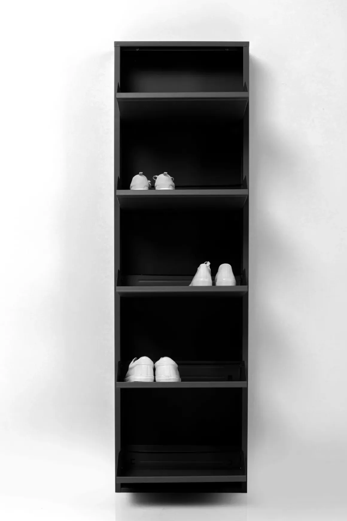 Skoskåp Caruso - Svart, 173x50cm - 5 lådor - KARE Design
