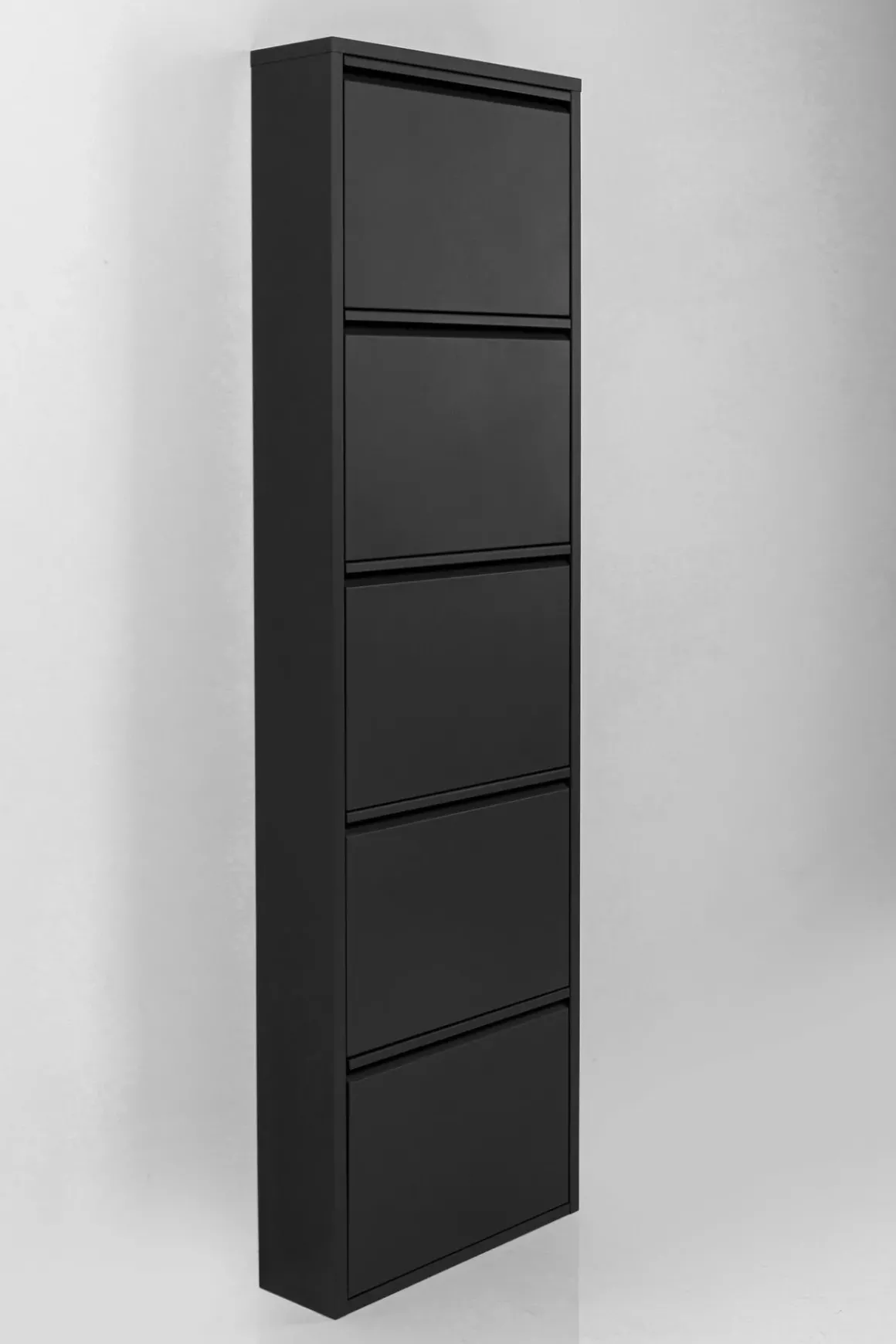 Skoskåp Caruso - Svart, 173x50cm - 5 lådor - KARE Design