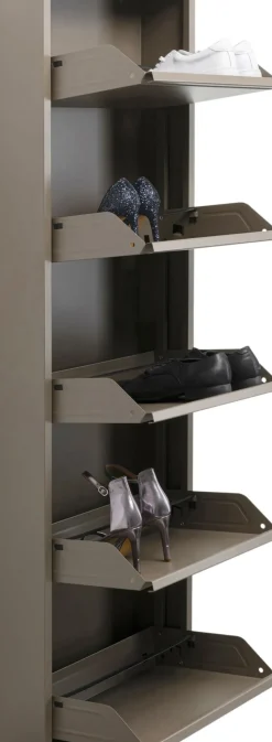 Skoskåp Caruso - Taupe, 170x50cm - 5 Lådor - KARE Design