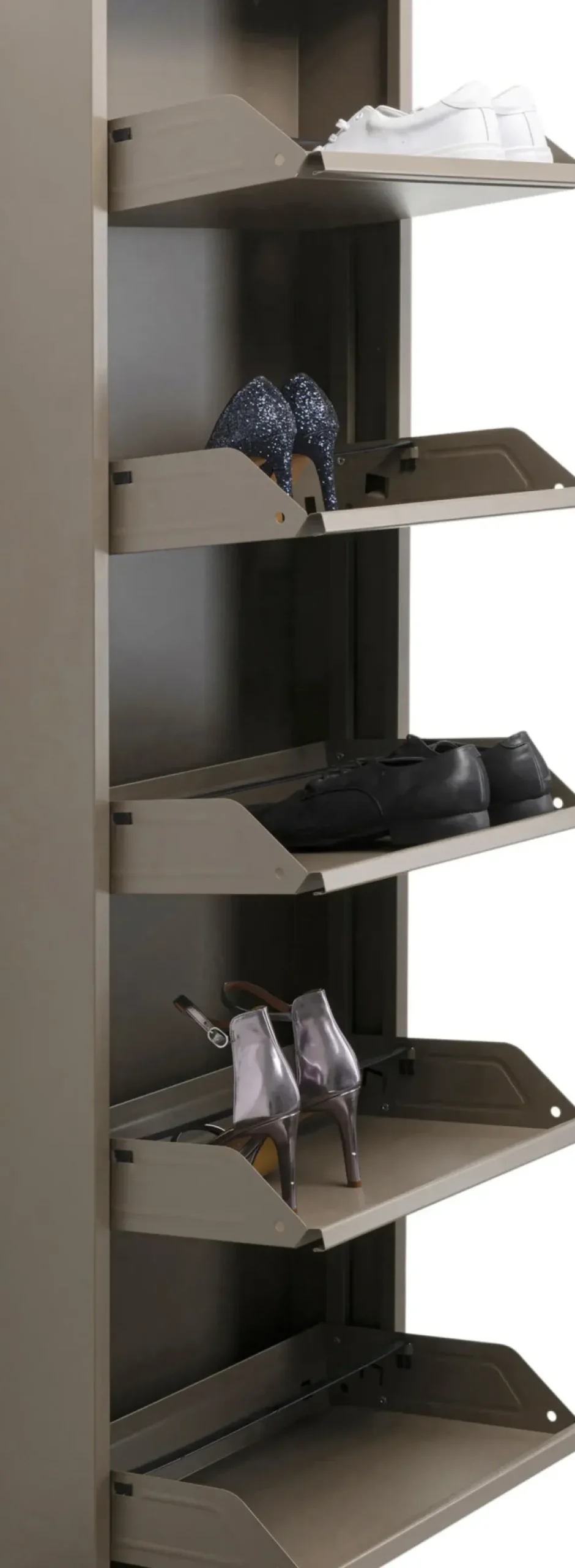 Skoskåp Caruso - Taupe, 170x50cm - 5 Lådor - KARE Design