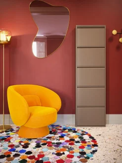 Skoskåp Caruso - Taupe, 170x50cm - 5 Lådor - KARE Design