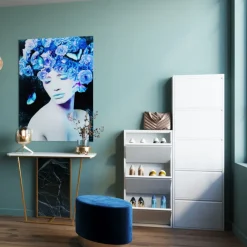 Skoskåp Caruso - Vit, 170x50cm - 5 Lådor - KARE Design