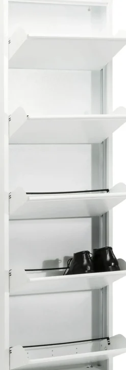 Skoskåp Caruso - Vit, 170x50cm - 5 Lådor - KARE Design