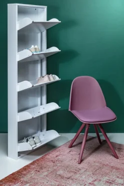 Skoskåp Caruso - Vit, 170x50cm - 5 Lådor - KARE Design
