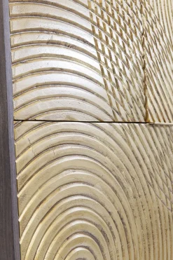 Skåp Circulo - Mört Trä/Matt Guldfinish, 150x120cm - KARE Design