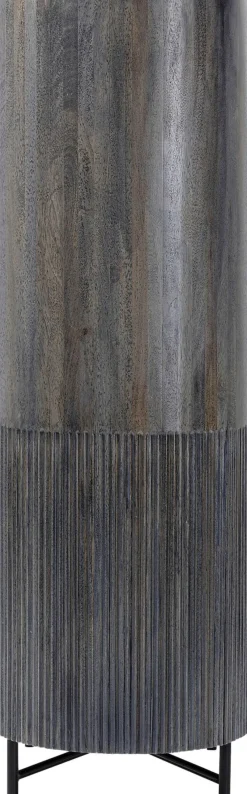 Skåp Glenn - Mörkgrå Trästruktur, 138x100cm - KARE Design