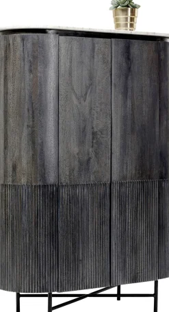 Skåp Glenn - Mörkgrå Trästruktur, 138x100cm - KARE Design