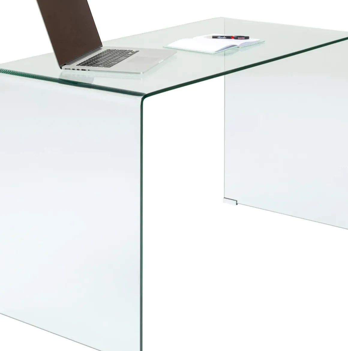 Skrivbord Clear Club - Glas, 125cm - KARE Design