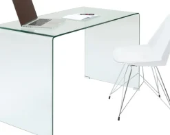 Skrivbord Clear Club - Glas, 125cm - KARE Design