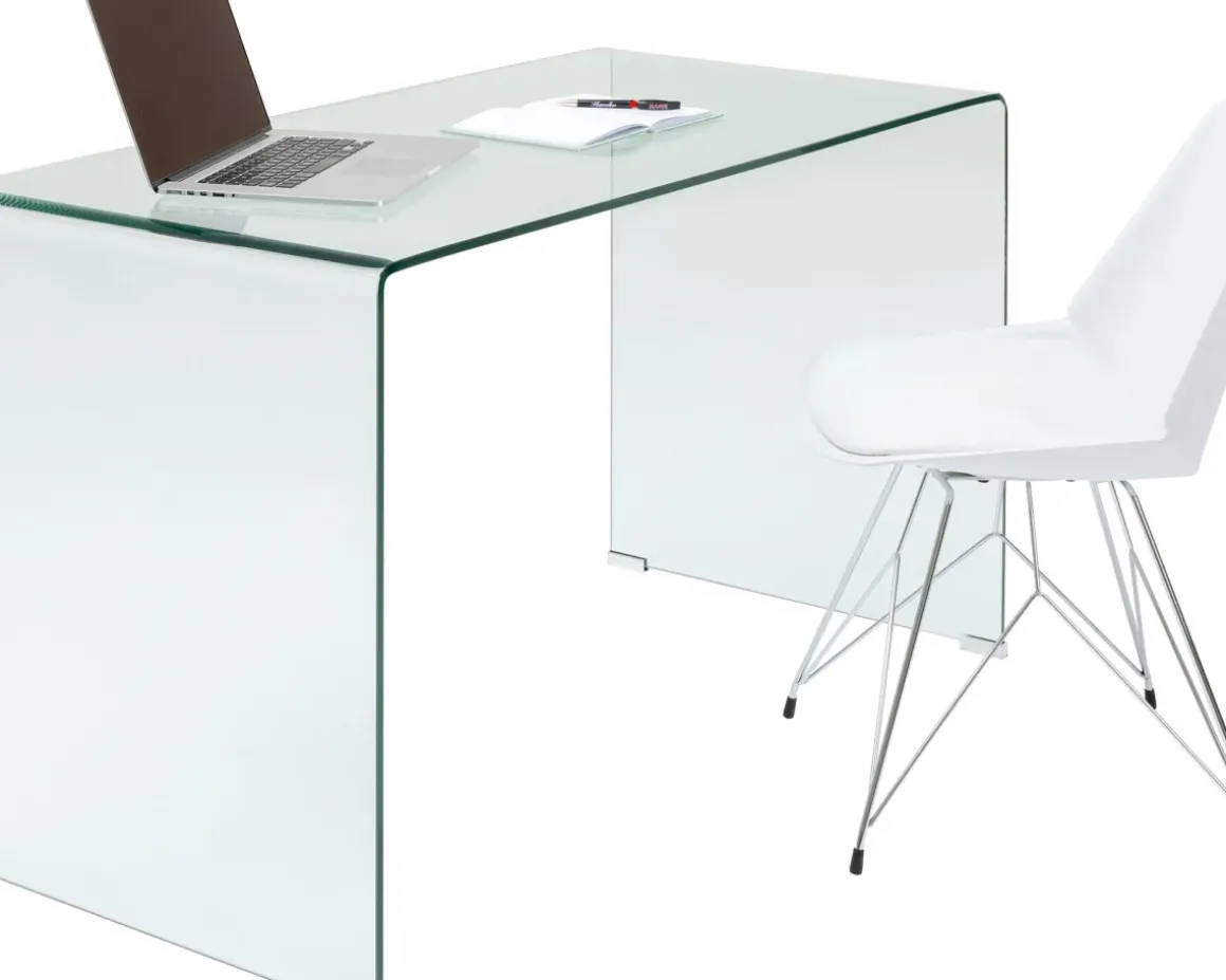 Skrivbord Clear Club - Glas, 125cm - KARE Design