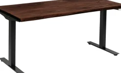Skrivbord Harmony - Mörkt Trä/Svart - Höj/Sänkbart, 160cm - KARE Design
