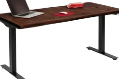 Skrivbord Harmony - Mörkt Trä/Svart - Höj/Sänkbart, 160cm - KARE Design