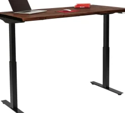 Skrivbord Harmony - Mörkt Trä/Svart - Höj/Sänkbart, 160cm - KARE Design