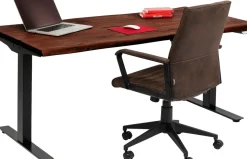 Skrivbord Harmony - Mörkt Trä/Svart - Höj/Sänkbart, 180cm - KARE Design