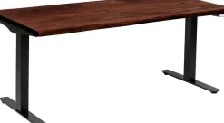 Skrivbord Harmony - Mörkt Trä/Svart - Höj/Sänkbart, 200cm - KARE Design
