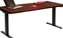 Skrivbord Harmony - Mörkt Trä/Svart - Höj/Sänkbart, 200cm - KARE Design