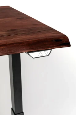 Skrivbord Harmony - Mörkt Trä/Svart - Höj/Sänkbart, 200cm - KARE Design