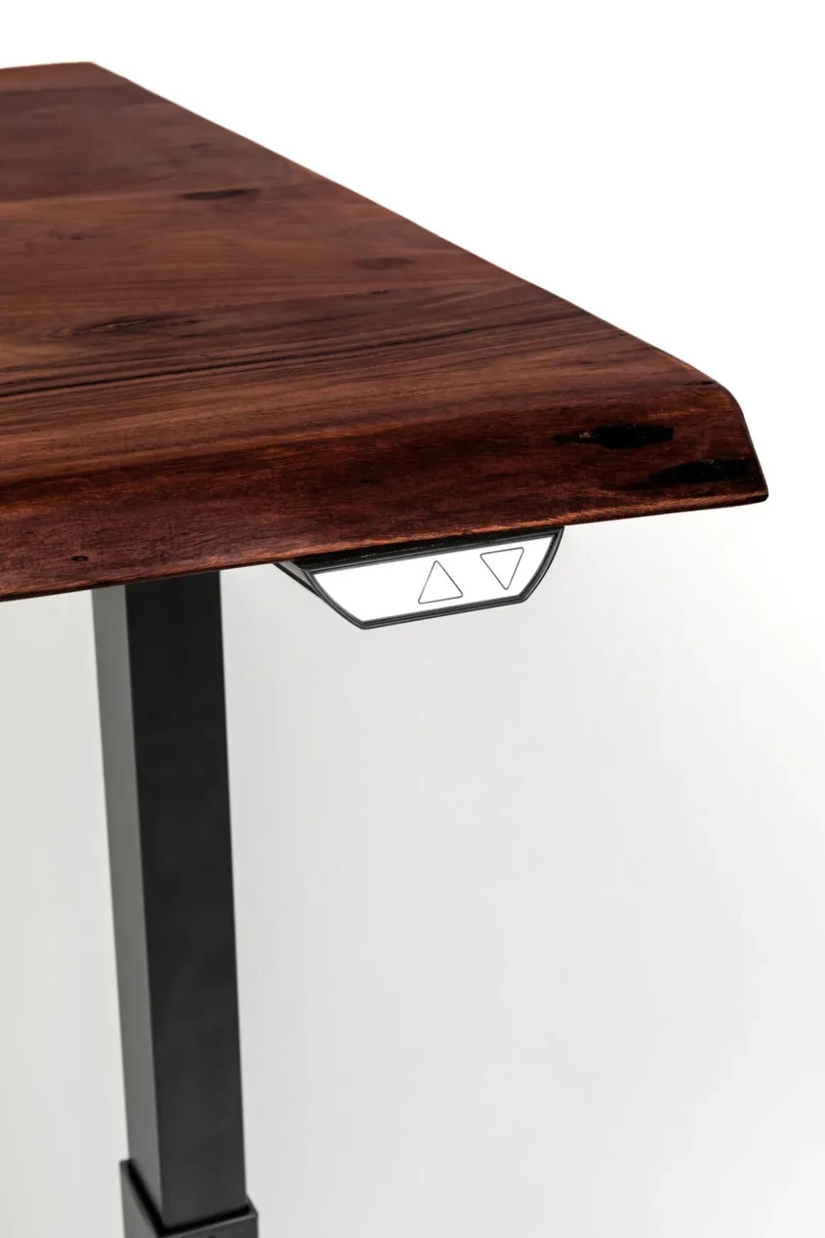 Skrivbord Harmony - Mörkt Trä/Svart - Höj/Sänkbart, 200cm - KARE Design