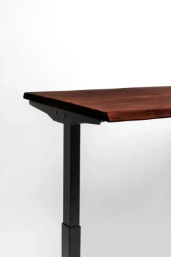 Skrivbord Harmony - Mörkt Trä/Svart - Höj/Sänkbart, 200cm - KARE Design