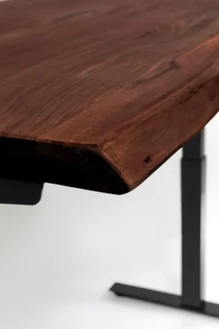 Skrivbord Harmony - Mörkt Trä/Svart - Höj/Sänkbart, 200cm - KARE Design