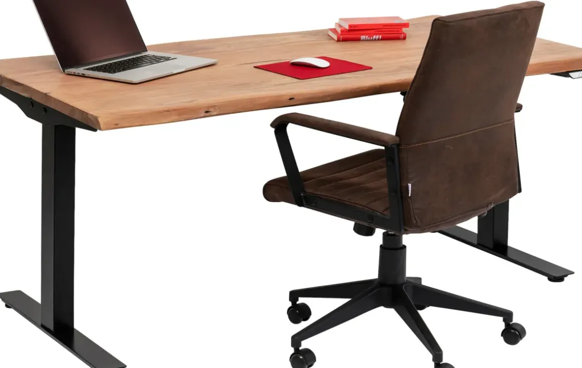 Skrivbord Harmony - Trä/Svart - Höj/Sänkbart, 200cm - KARE Design
