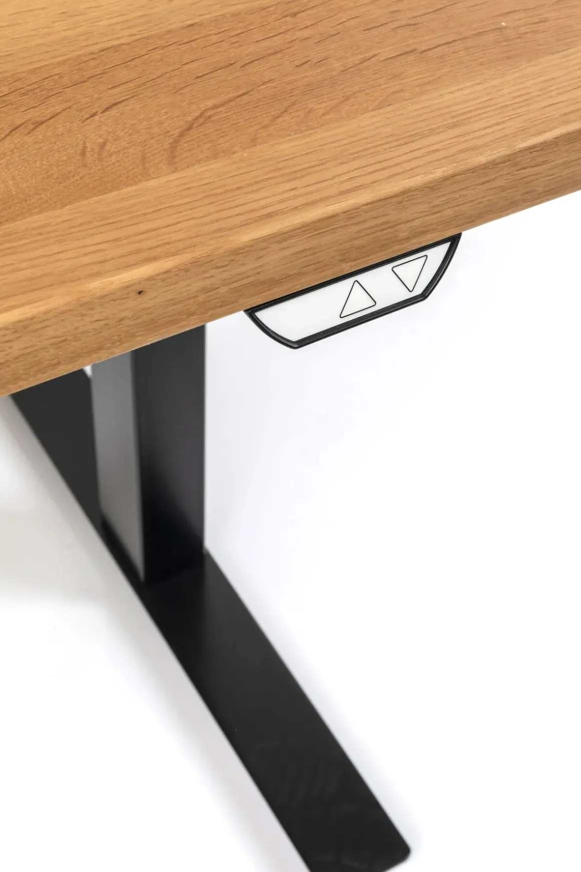 Skrivbord Jackie - Massiv Ek/Svart - Höj/Sänkbart, 160cm - KARE Design