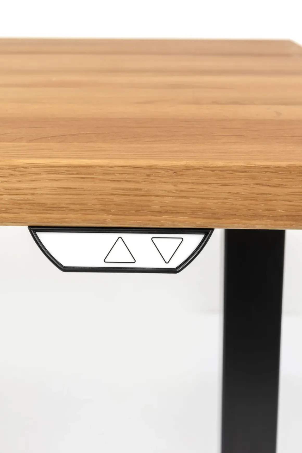 Skrivbord Jackie - Massiv Ek/Svart - Höj/Sänkbart, 160cm - KARE Design