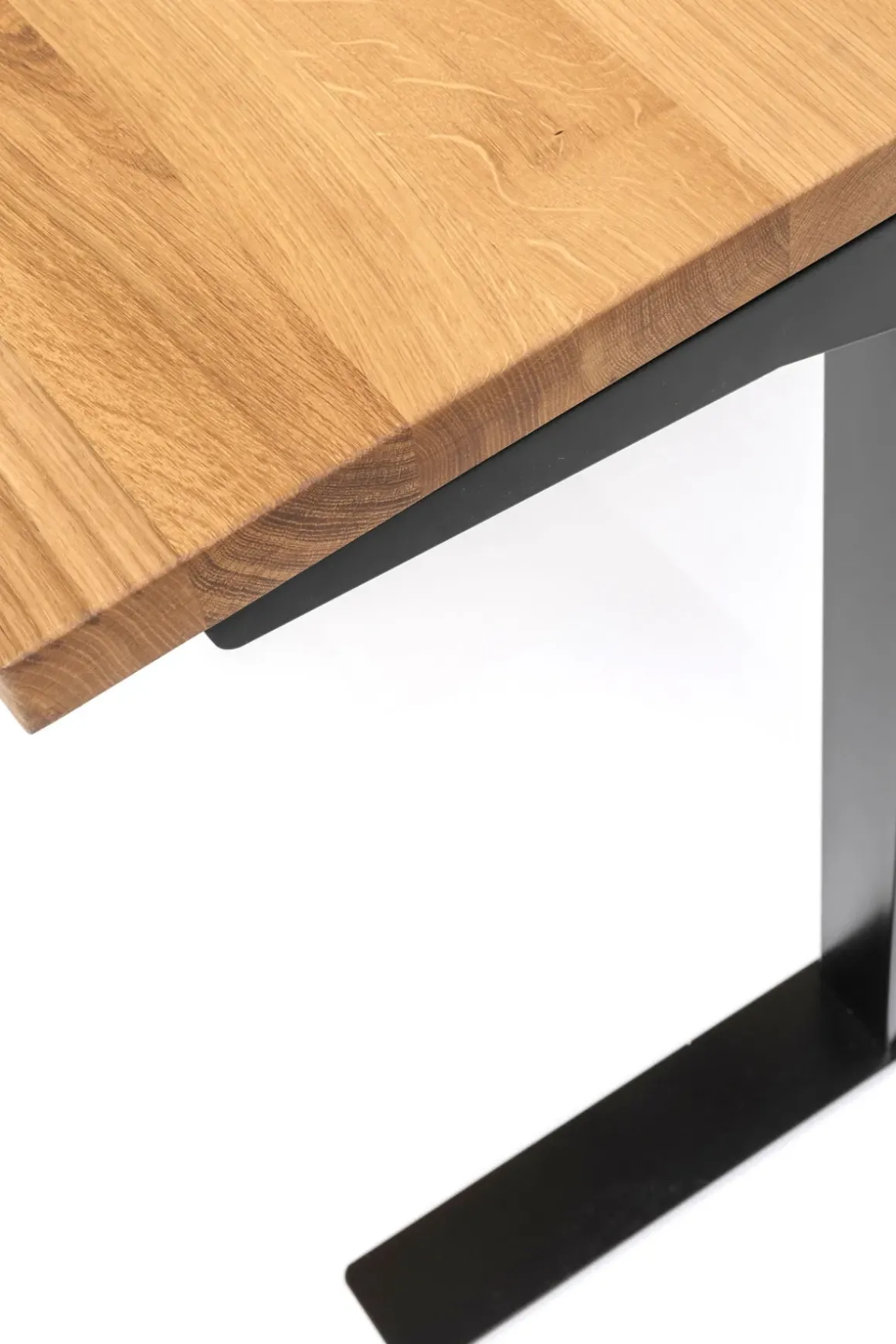 Skrivbord Jackie - Massiv Ek/Svart - Höj/Sänkbart, 160cm - KARE Design