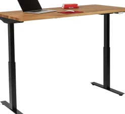 Skrivbord Jackie - Massiv Ek/Svart - Höj/Sänkbart, 160cm - KARE Design