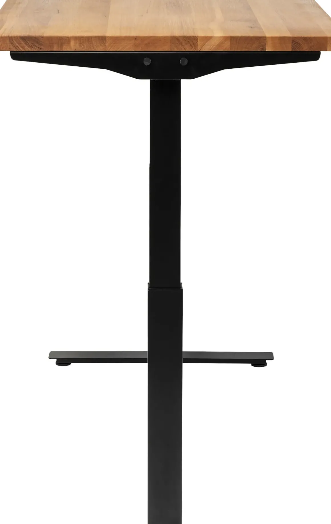 Skrivbord Jackie - Massiv Ek/Svart - Höj/Sänkbart, 160cm - KARE Design