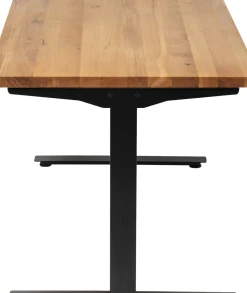 Skrivbord Jackie - Massiv Ek/Svart - Höj/Sänkbart, 160cm - KARE Design