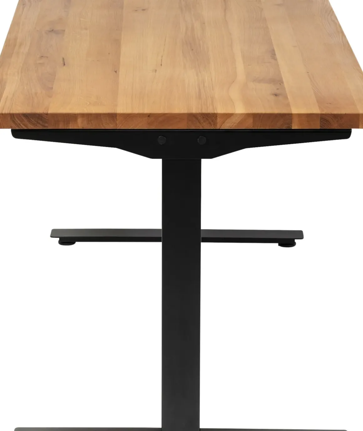 Skrivbord Jackie - Massiv Ek/Svart - Höj/Sänkbart, 160cm - KARE Design